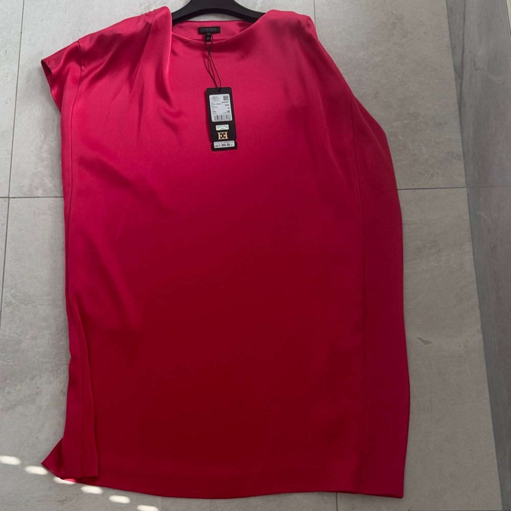 Escada Fuchsia Satin Top